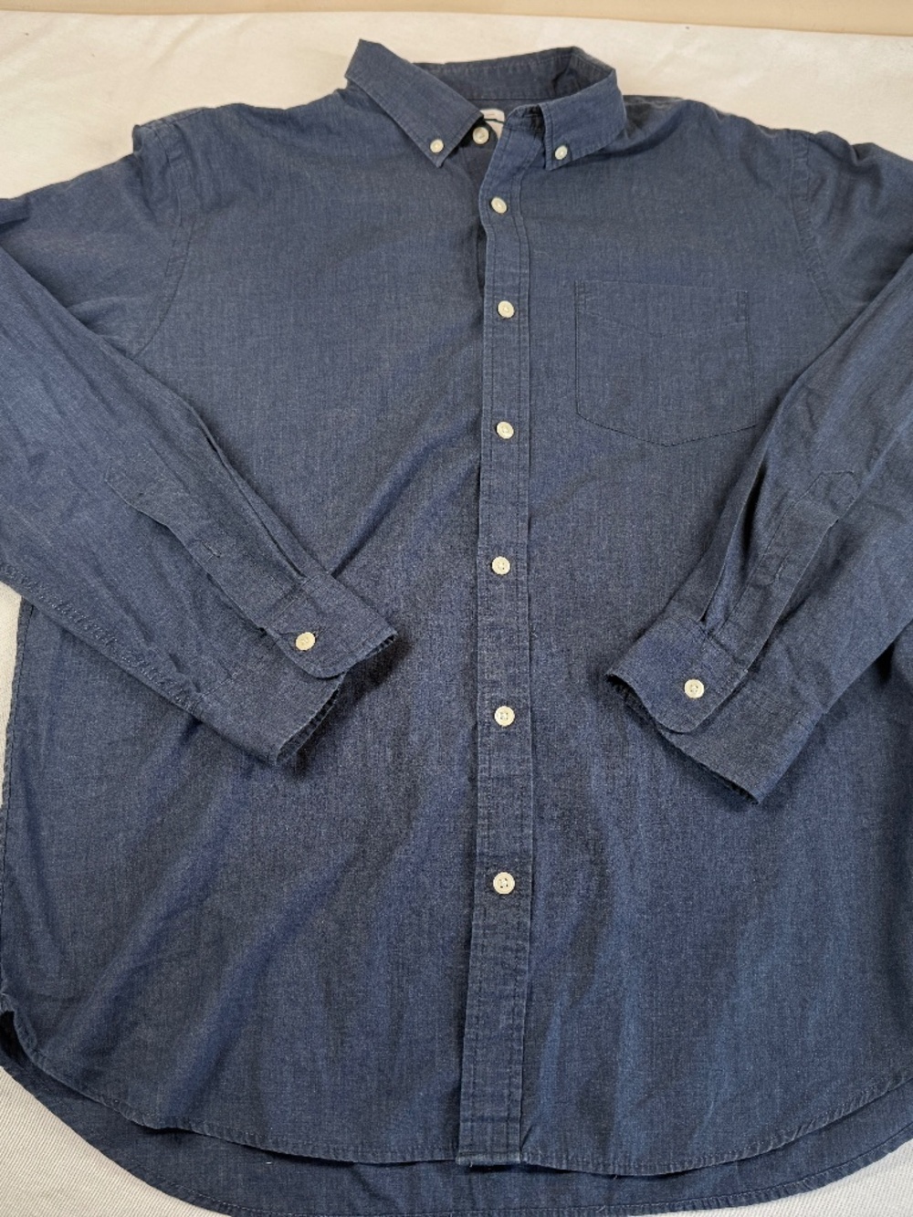 Old Navy Men's Button Up Casual Long Sleeve Shirt Size XL - Denim Blue